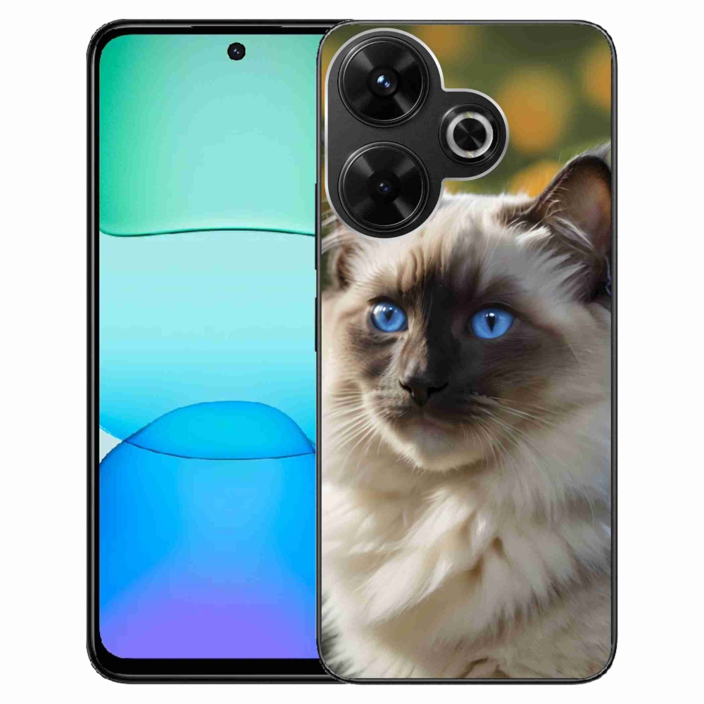 Gelový kryt mmCase na Xiaomi Redmi 13 4G/Poco M6 4G - bílý ragdoll