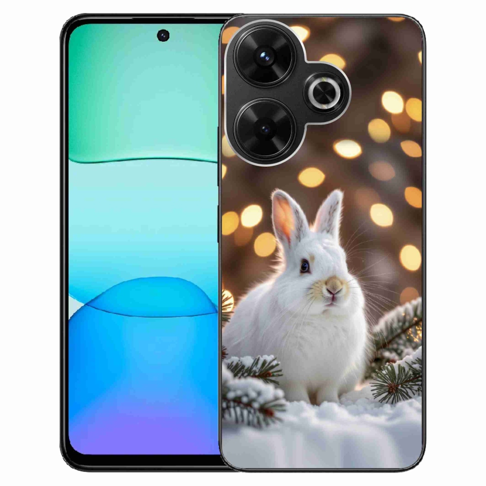 Gelový kryt mmCase na Xiaomi Redmi 13 4G/ Poco M6 4G - bílý zajíc