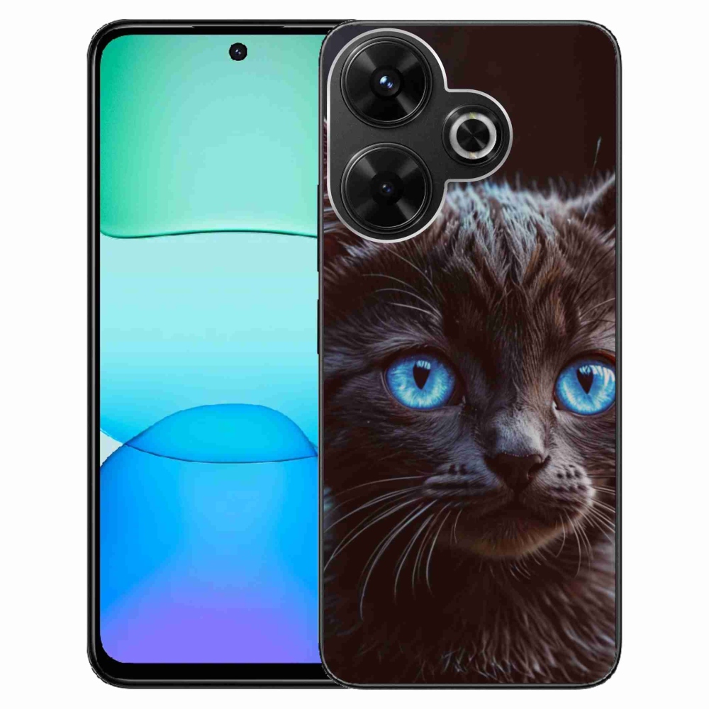 Gelový kryt mmCase na Xiaomi Redmi 13 4G/Poco M6 4G - černé kotě 2