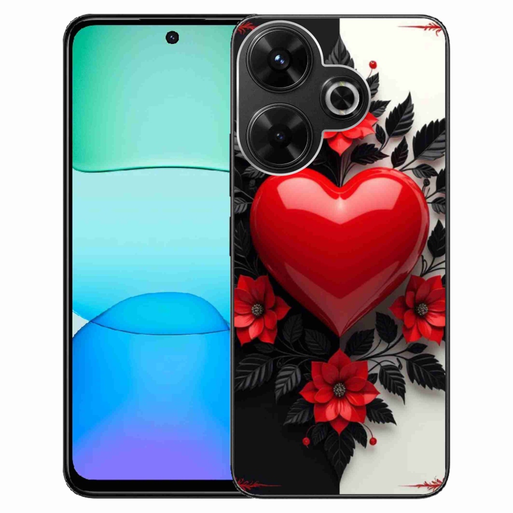 Gelový kryt mmCase na Xiaomi Redmi 13 4G/Poco M6 4G - červené srdce