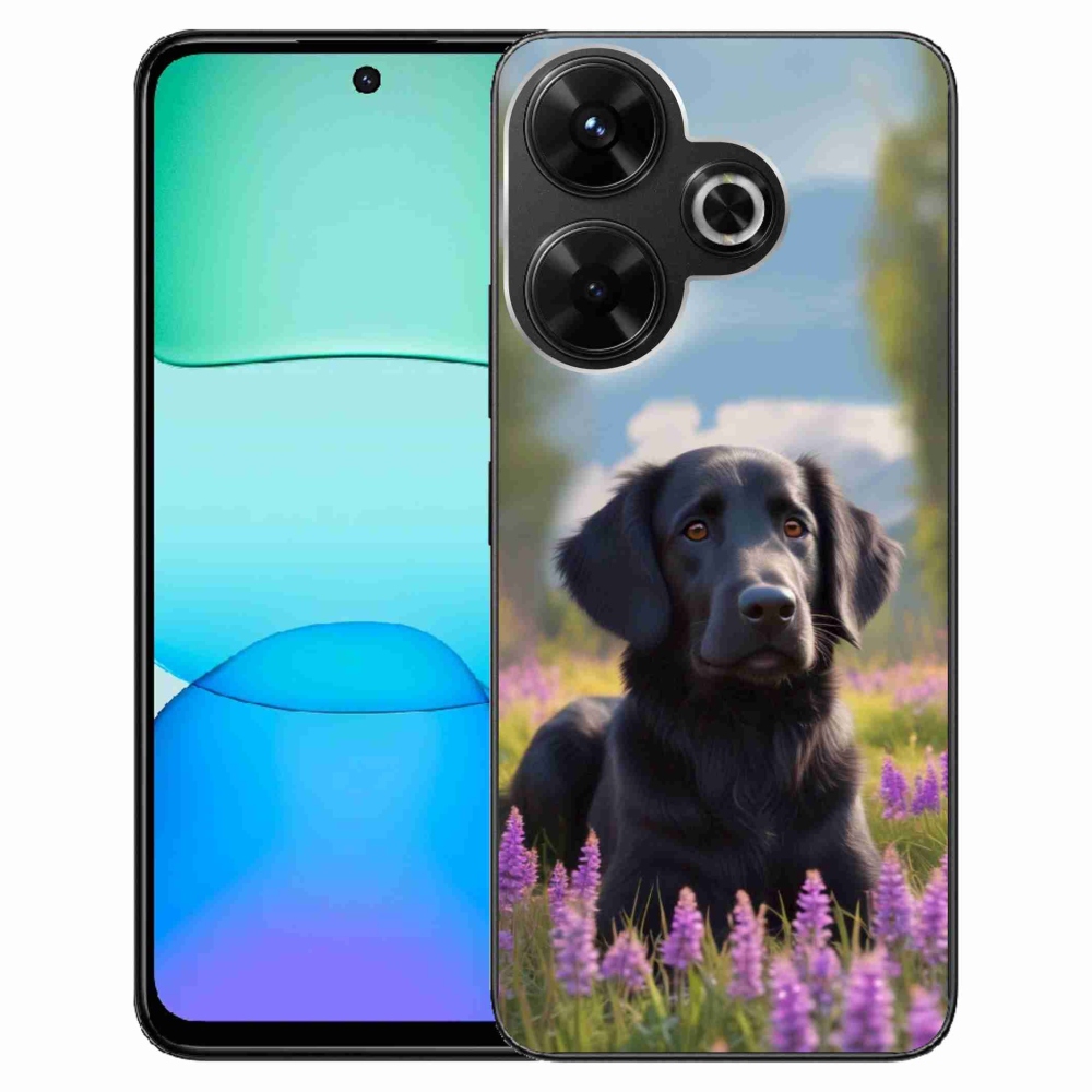 Gelový kryt mmCase na Xiaomi Redmi 13 4G/ Poco M6 4G - elegantní černý retrívr