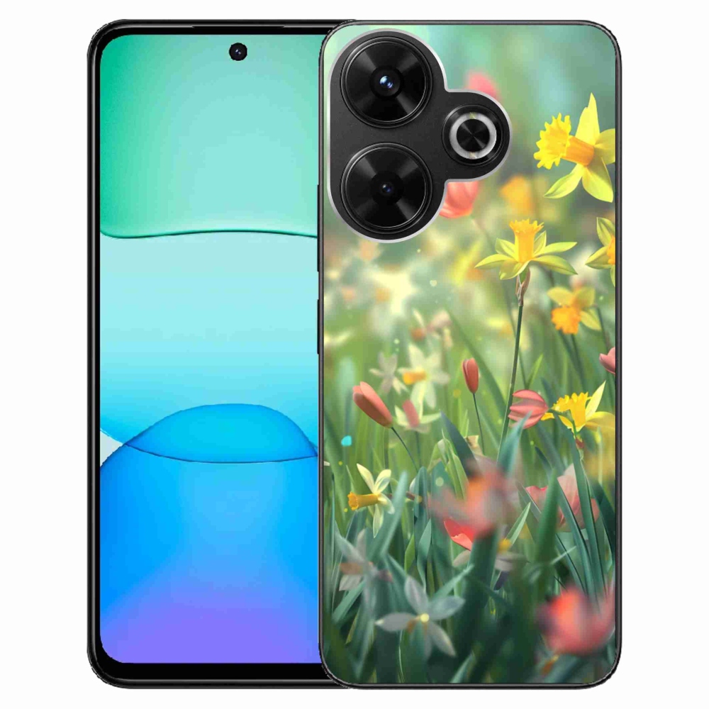 Gelový kryt mmCase na Xiaomi Redmi 13 4G/Poco M6 4G - jarní květy