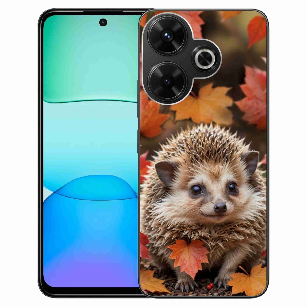 Gelový kryt mmCase na Xiaomi Redmi 13 4G/ Poco M6 4G - ježek v listí
