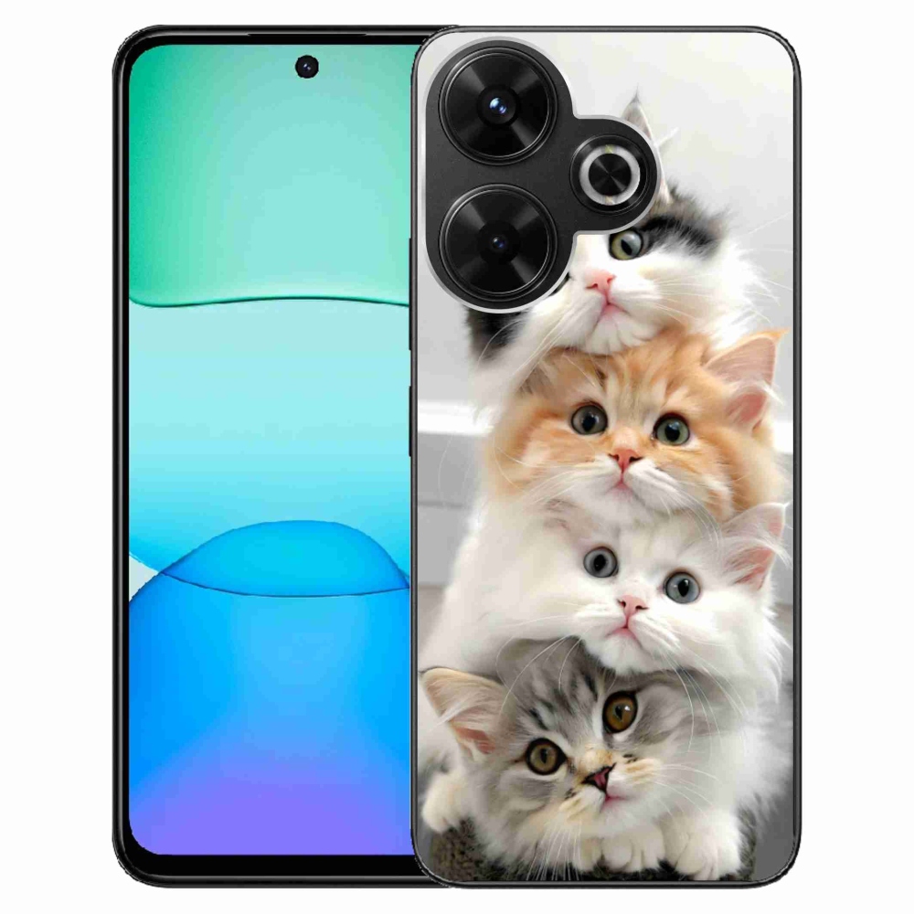 Gelový kryt mmCase na Xiaomi Redmi 13 4G/Poco M6 4G - kočičí parta