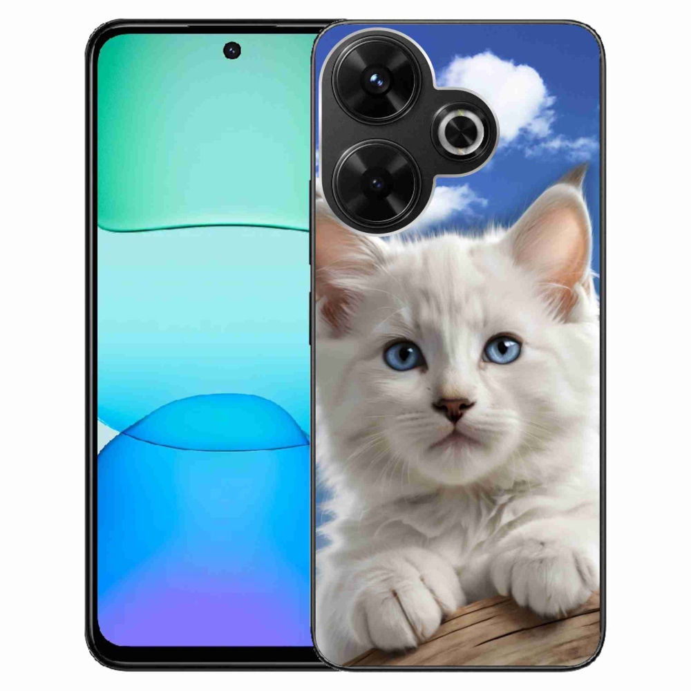 Gelový kryt mmCase na Xiaomi Redmi 13 4G/ Poco M6 4G - kotě a oblaka