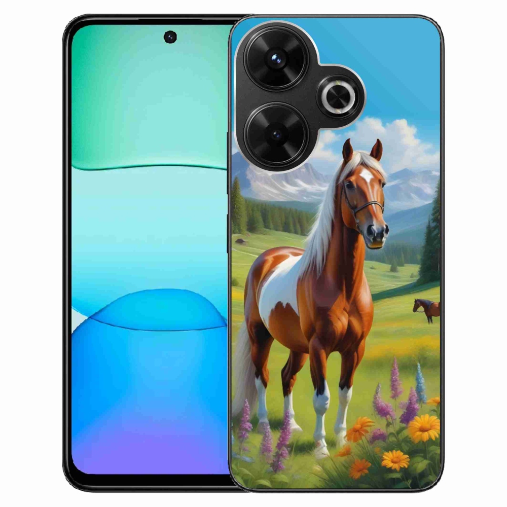 Gelový kryt mmCase na Xiaomi Redmi 13 4G/ Poco M6 4G - kůň na louce