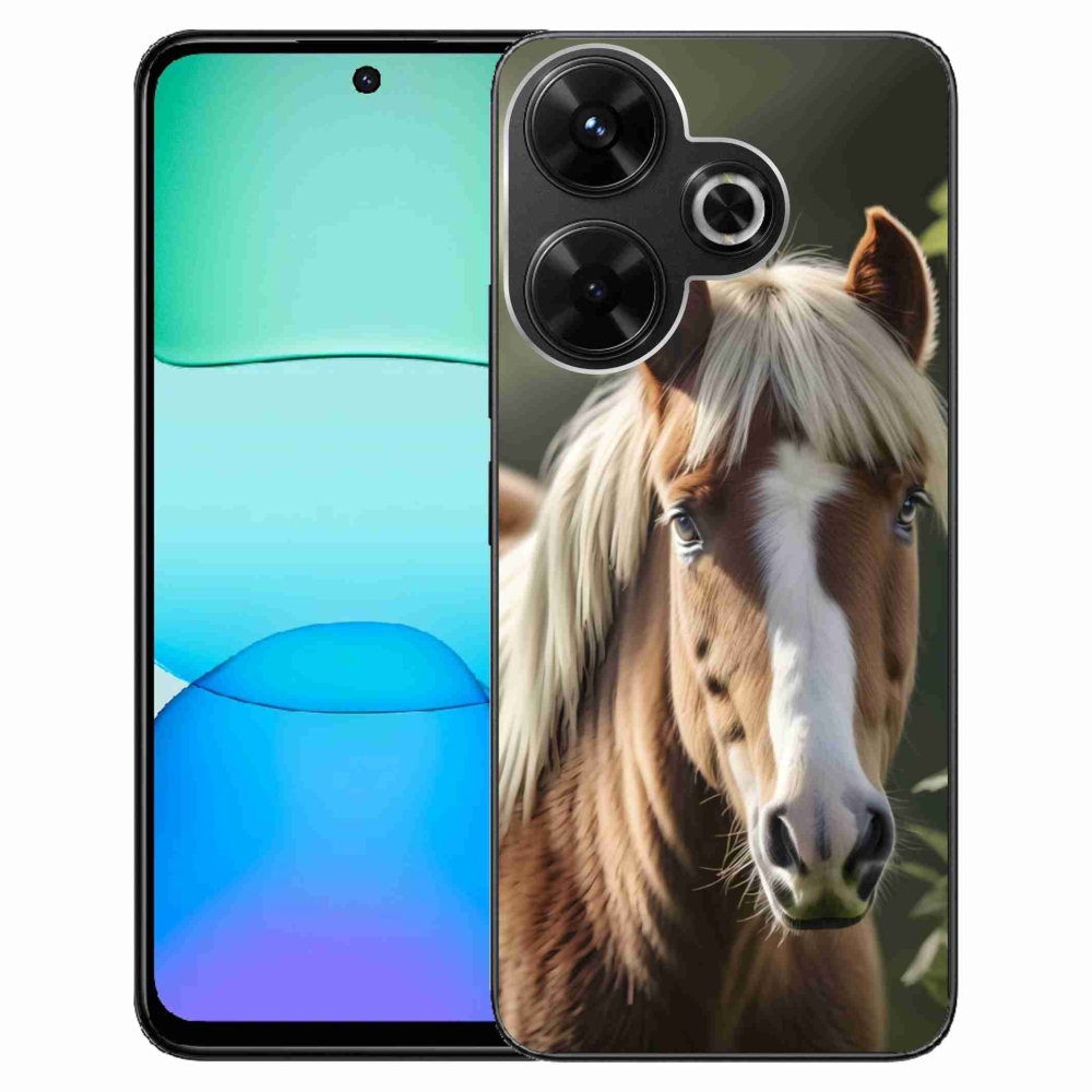 Gelový kryt mmCase na Xiaomi Redmi 13 4G/ Poco M6 4G - kůň se světlou hřívou