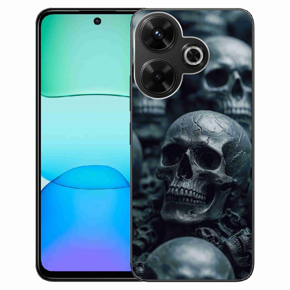 Gelový kryt mmCase na Xiaomi Redmi 13 4G/Poco M6 4G - lebka 2