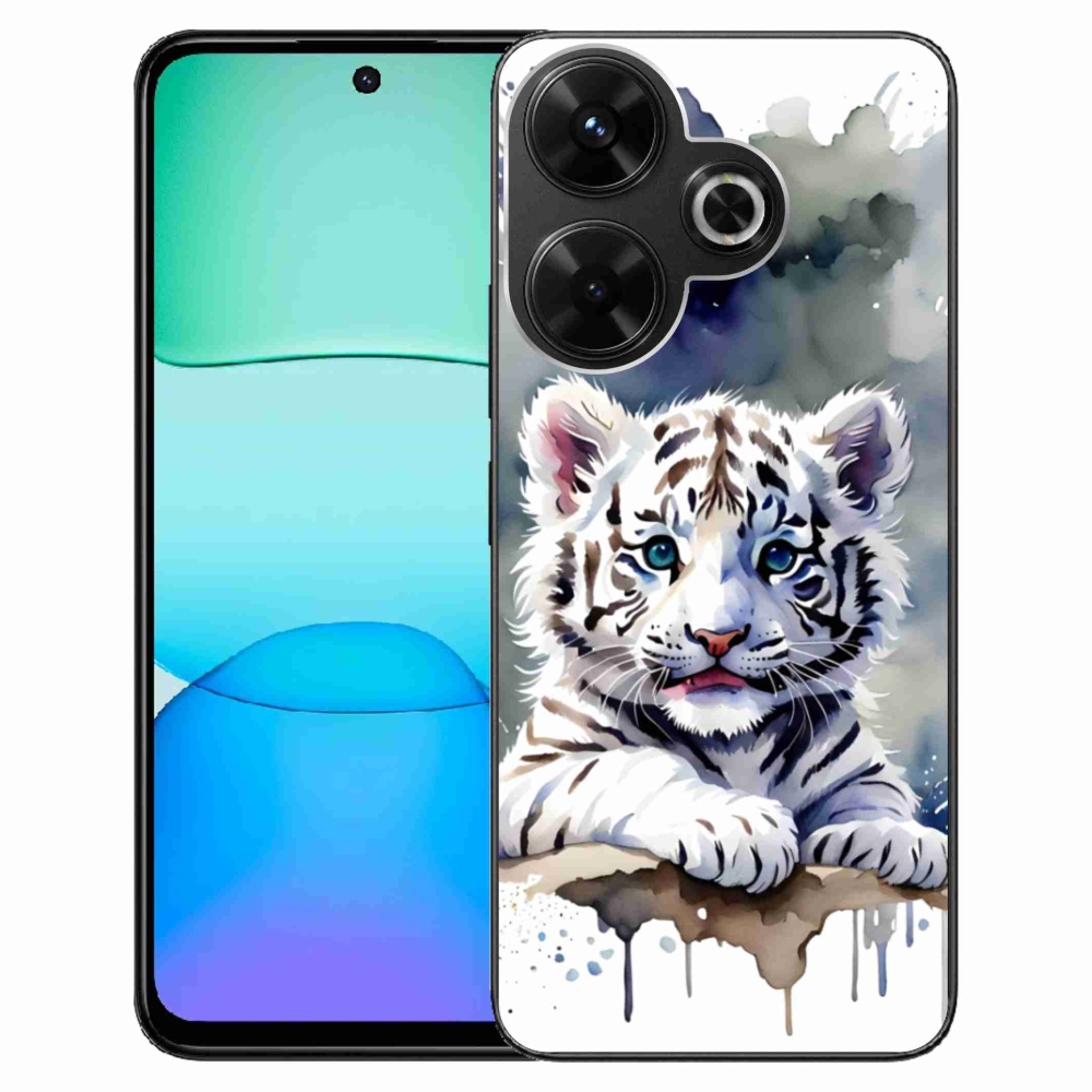 Gelový kryt mmCase na Xiaomi Redmi 13 4G/Poco M6 4G - mládě bílého tygra