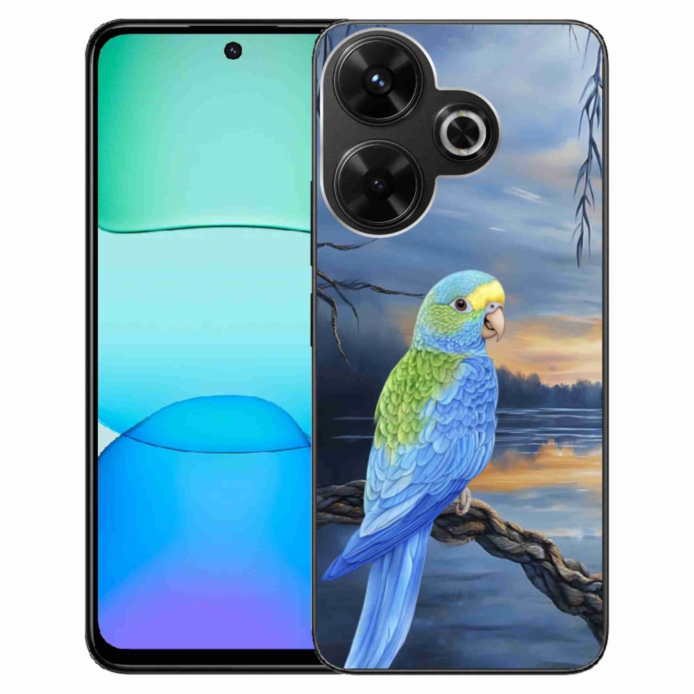 Gelový kryt mmCase na Xiaomi Redmi 13 4G/Poco M6 4G - modrý papoušek