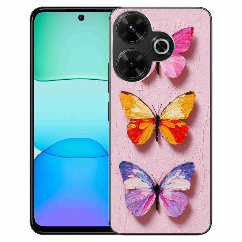 Gelový kryt mmCase na Xiaomi Redmi 13 4G/Poco M6 4G - motýlí trojice