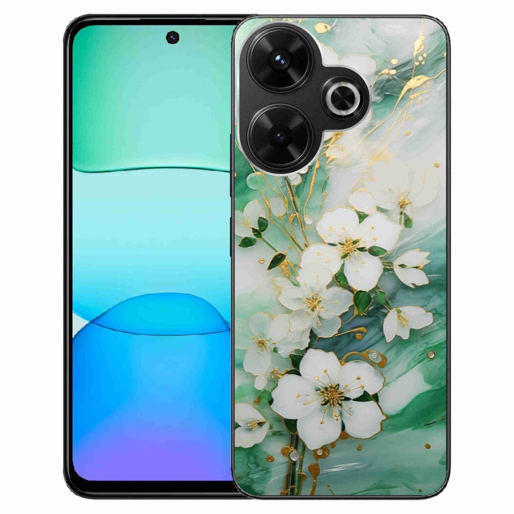 Gelový kryt mmCase na Xiaomi Redmi 13 4G/Poco M6 4G - něžné květy