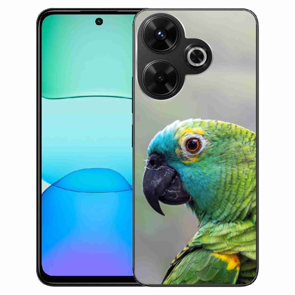 Gelový kryt mmCase na Xiaomi Redmi 13 4G/Poco M6 4G - papoušek amazoňan