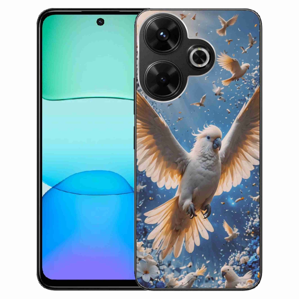Gelový kryt mmCase na Xiaomi Redmi 13 4G/Poco M6 4G - papoušek kakadu