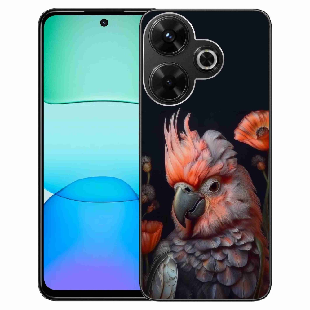 Gelový kryt mmCase na Xiaomi Redmi 13 4G/ Poco M6 4G - papoušek kakadu v barvách