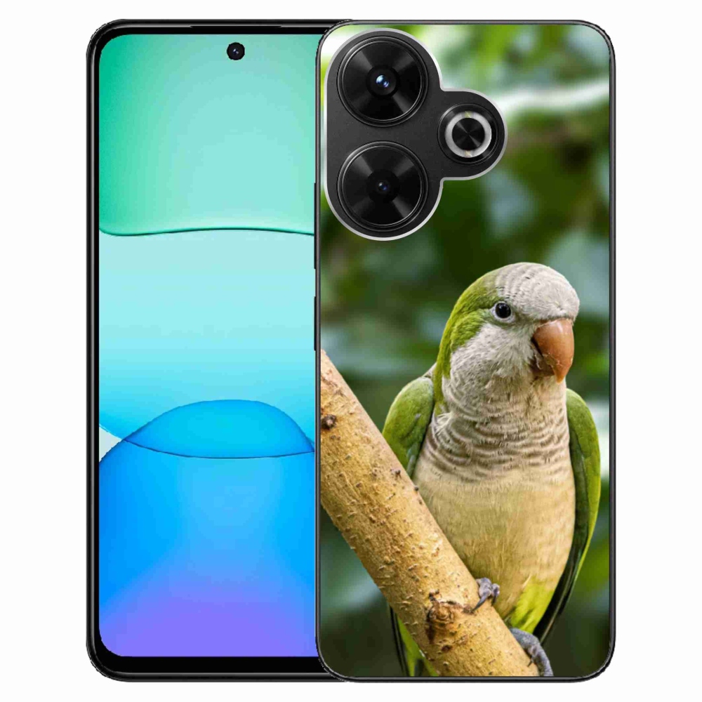 Gelový kryt mmCase na Xiaomi Redmi 13 4G/Poco M6 4G - papoušek mníšek