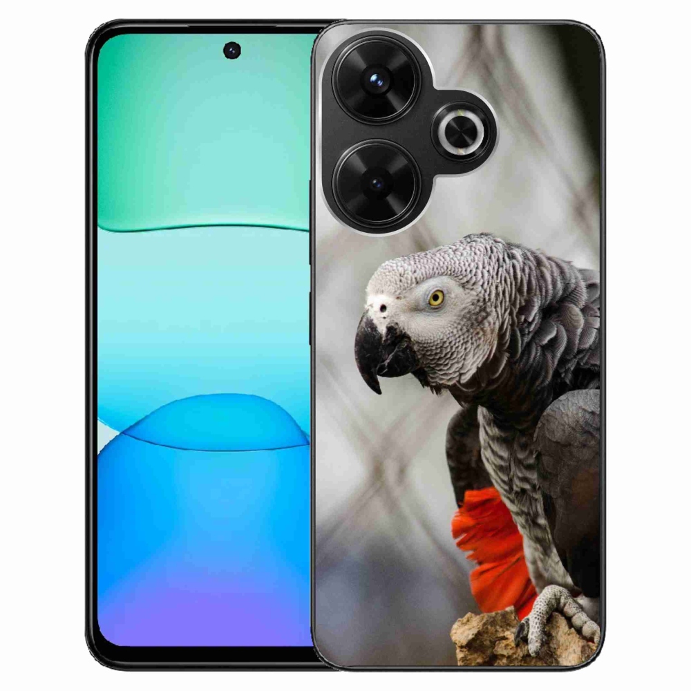 Gelový kryt mmCase na Xiaomi Redmi 13 4G/ Poco M6 4G - papoušek žako 3