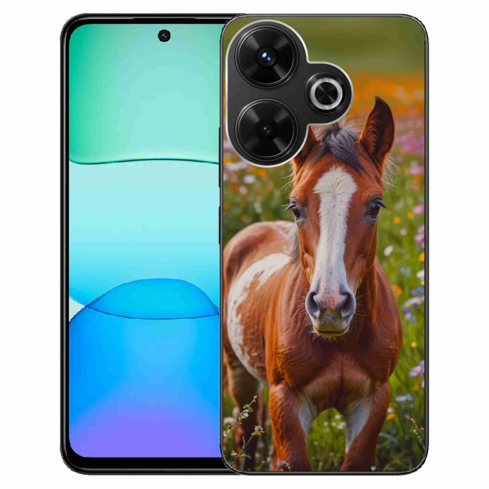 Gelový kryt mmCase na Xiaomi Redmi 13 4G/ Poco M6 4G - roztomilé hříbě