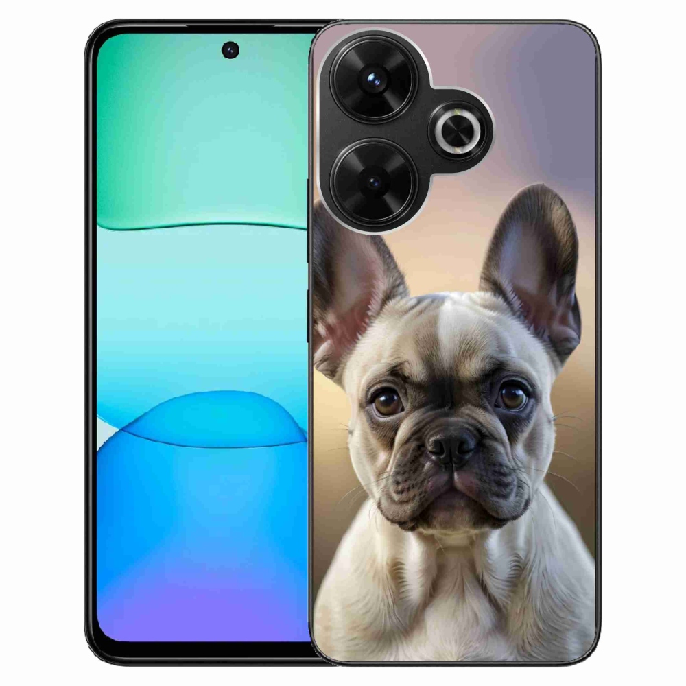 Gelový kryt mmCase na Xiaomi Redmi 13 4G/ Poco M6 4G - roztomilý francouzský buldoček