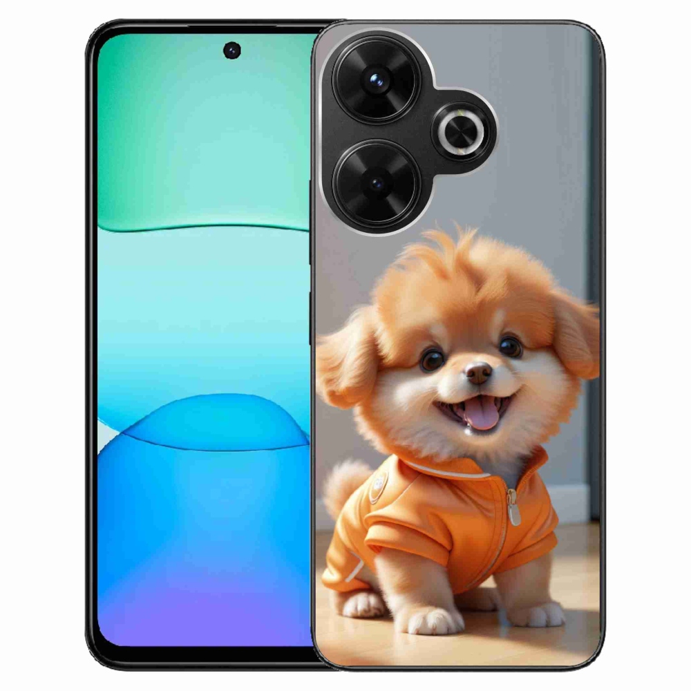 Gelový kryt mmCase na Xiaomi Redmi 13 4G/ Poco M6 4G - roztomilý pomeranian v mikině