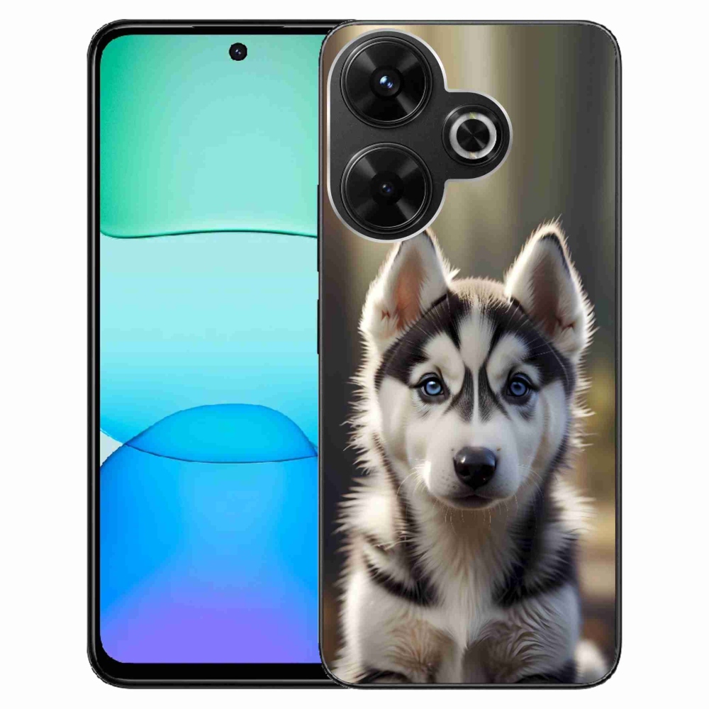 Gelový kryt mmCase na Xiaomi Redmi 13 4G/ Poco M6 4G - roztomilý sibiřský husky
