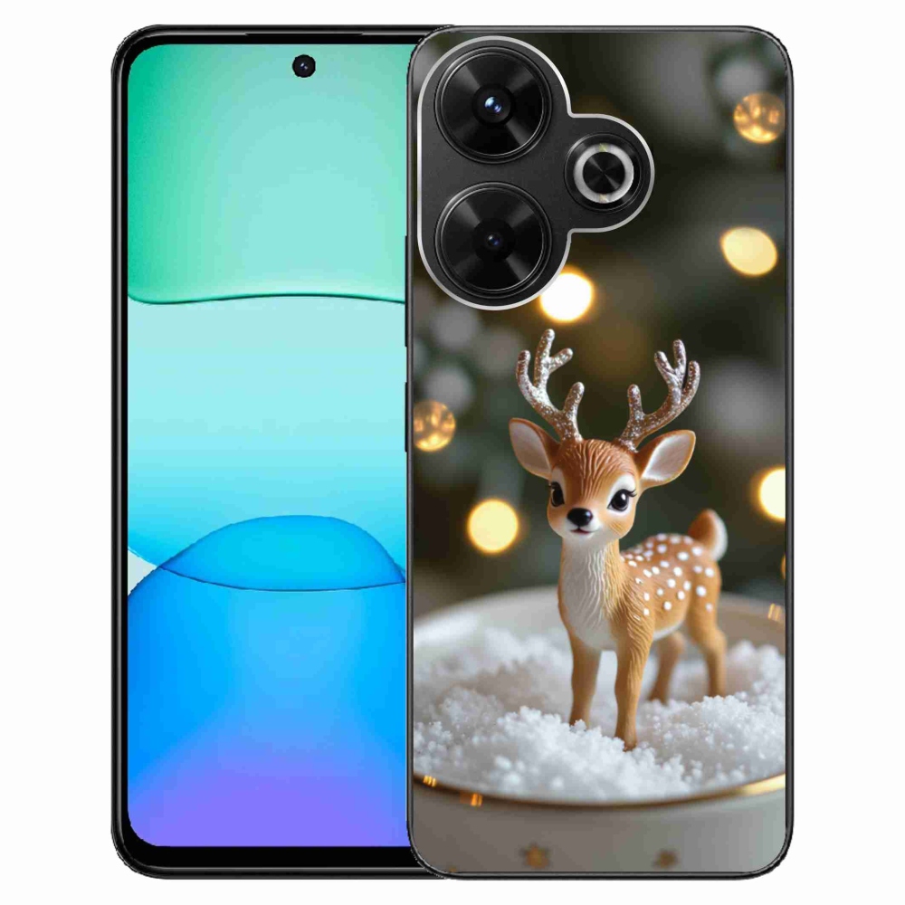 Gelový kryt mmCase na Xiaomi Redmi 13 4G/ Poco M6 4G - roztomilý vánoční jelen