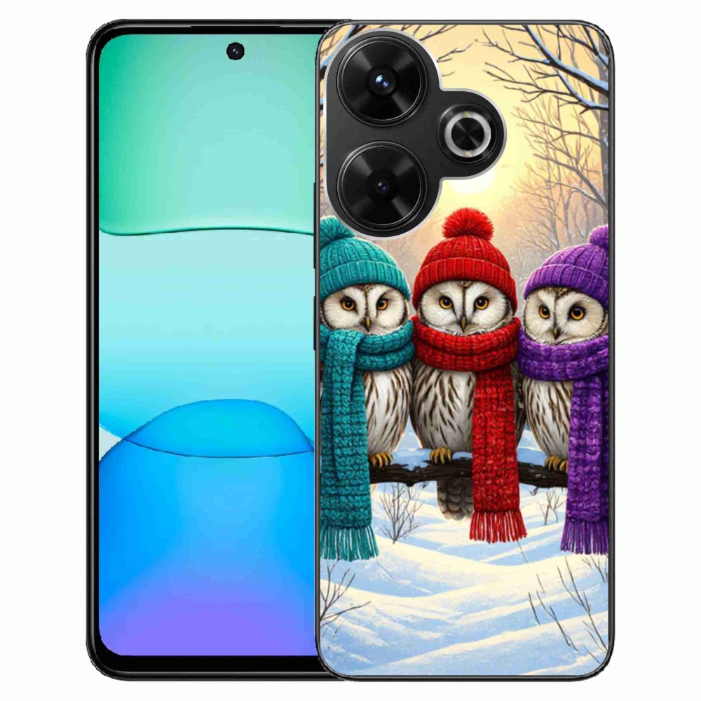 Gelový kryt mmCase na Xiaomi Redmi 13 4G/Poco M6 4G - soví přátelé