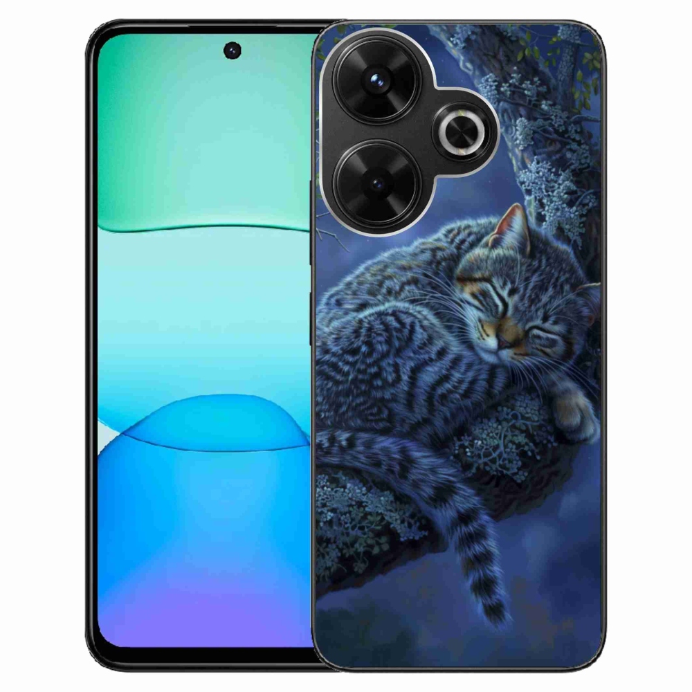 Gelový kryt mmCase na Xiaomi Redmi 13 4G/Poco M6 4G - spící kočka