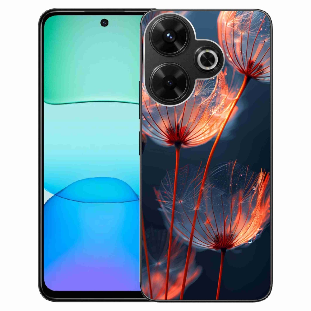 Gelový kryt mmCase na Xiaomi Redmi 13 4G/Poco M6 4G - světélkující chmýří