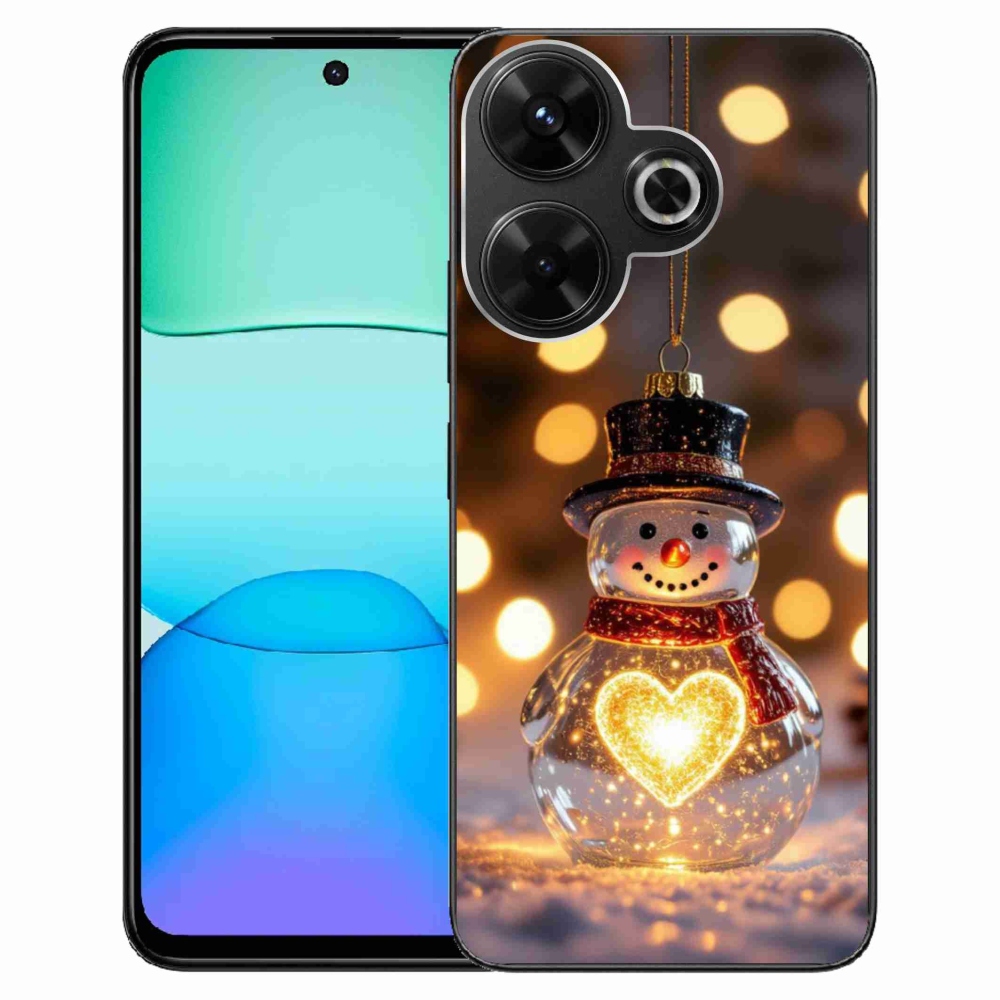 Gelový kryt mmCase na Xiaomi Redmi 13 4G/ Poco M6 4G - svítící vánoční sněhulák