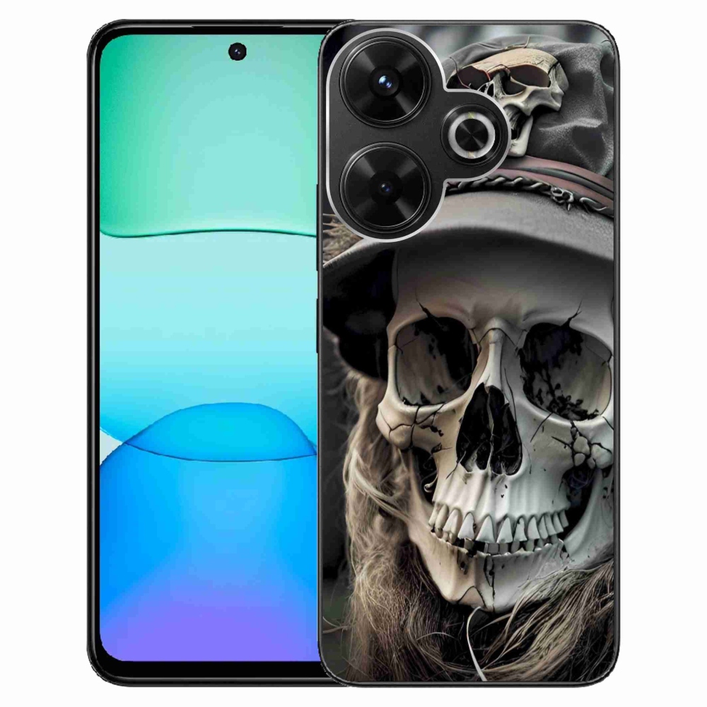 Gelový kryt mmCase na Xiaomi Redmi 13 4G/Poco M6 4G - temná lebka