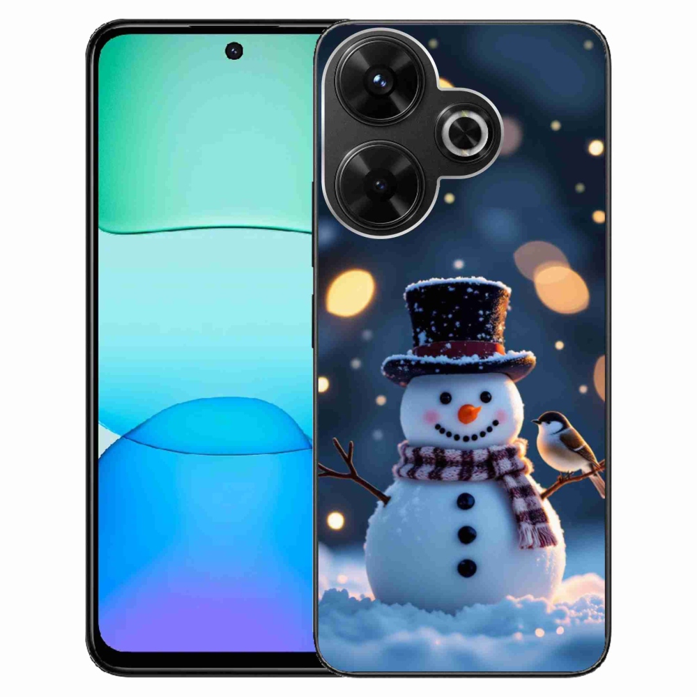 Gelový kryt mmCase na Xiaomi Redmi 13 4G/ Poco M6 4G - vánoční sněhulák