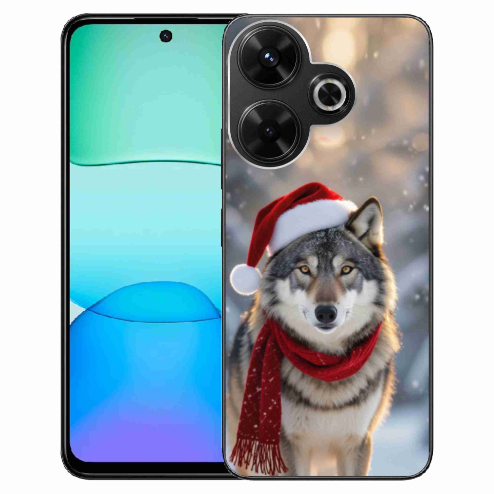 Gelový kryt mmCase na Xiaomi Redmi 13 4G/Poco M6 4G - vánoční vlk