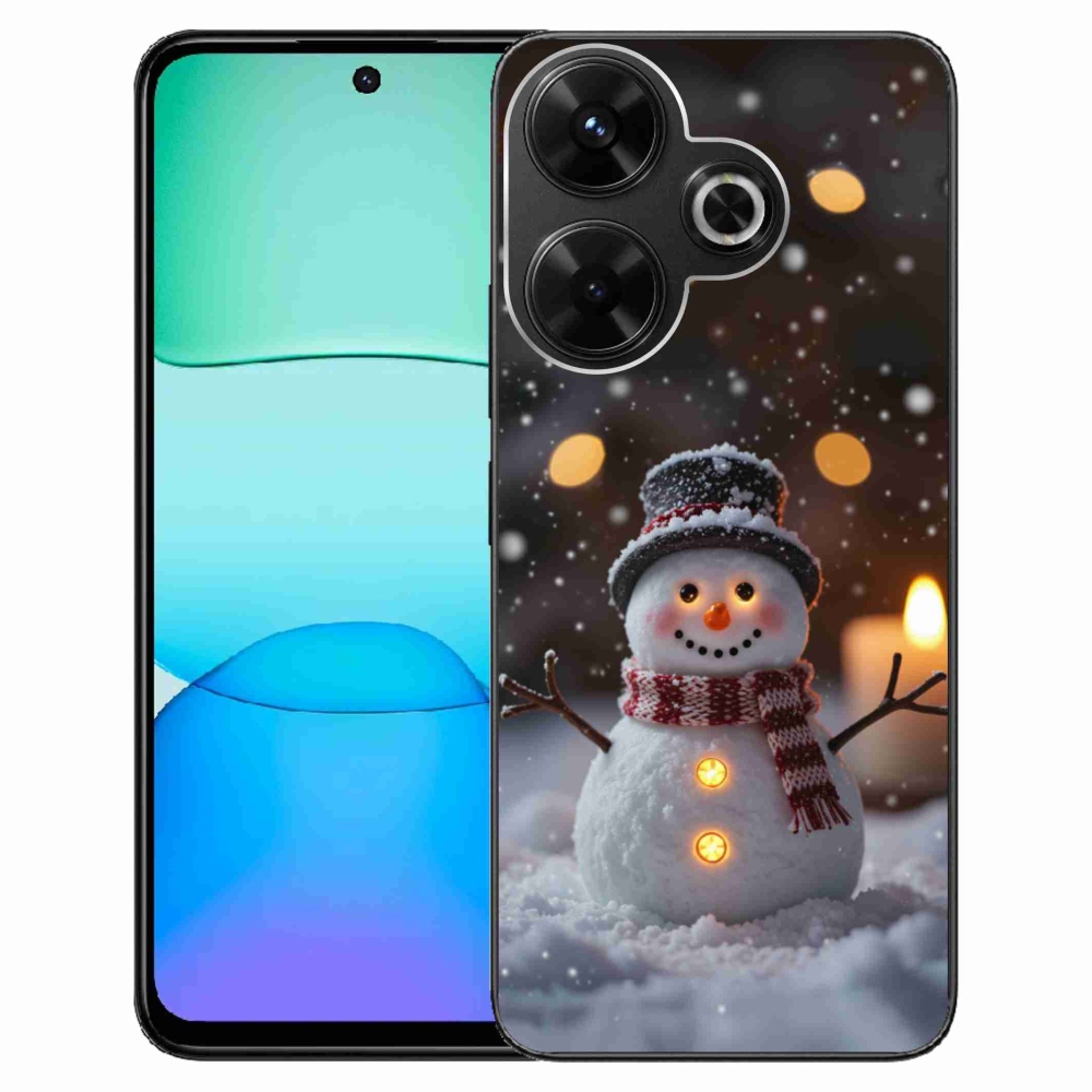 Gelový kryt mmCase na Xiaomi Redmi 13 4G/ Poco M6 4G - veselý sněhulák