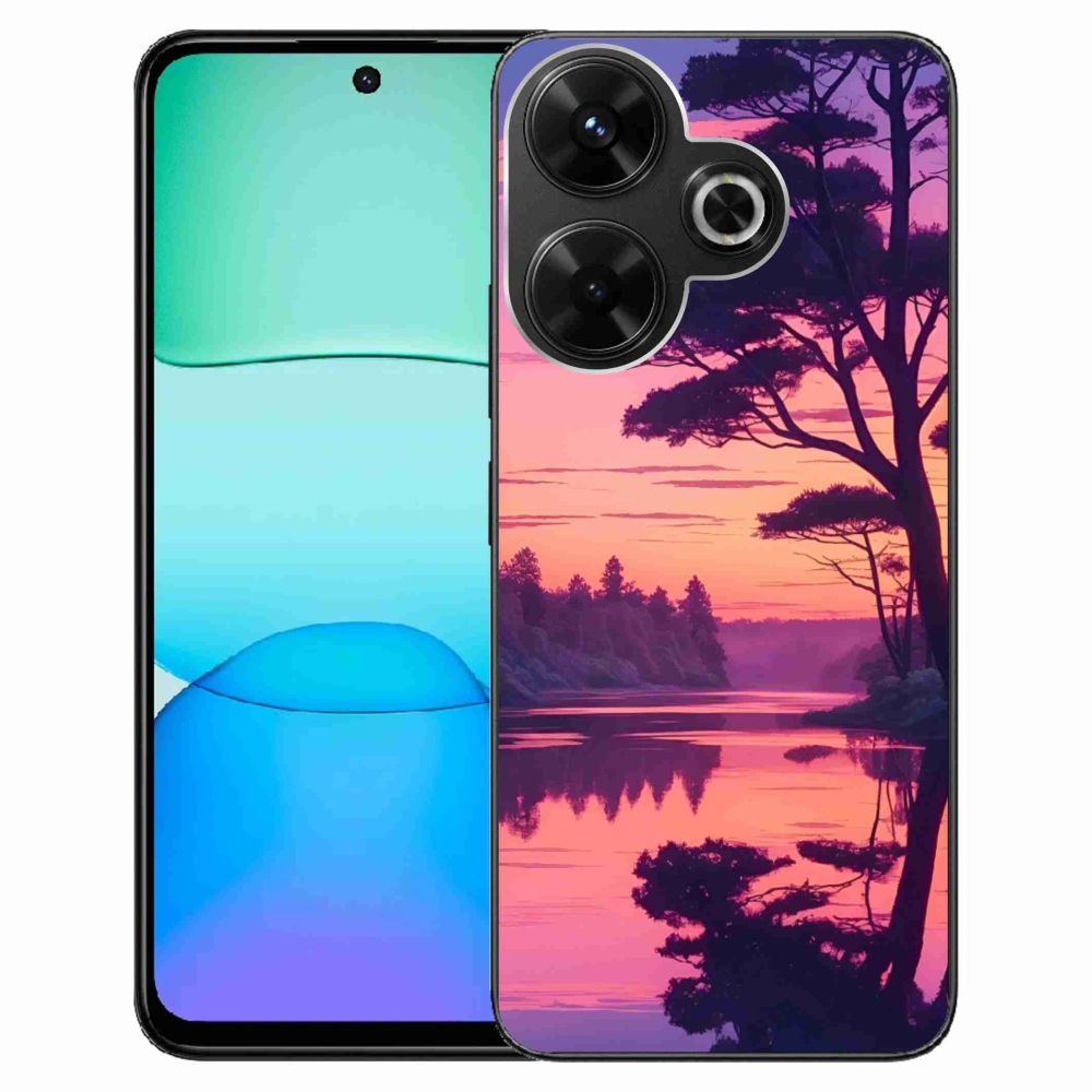 Gelový kryt mmCase na Xiaomi Redmi 13 4G/Poco M6 4G - západ slunce nad jezerem