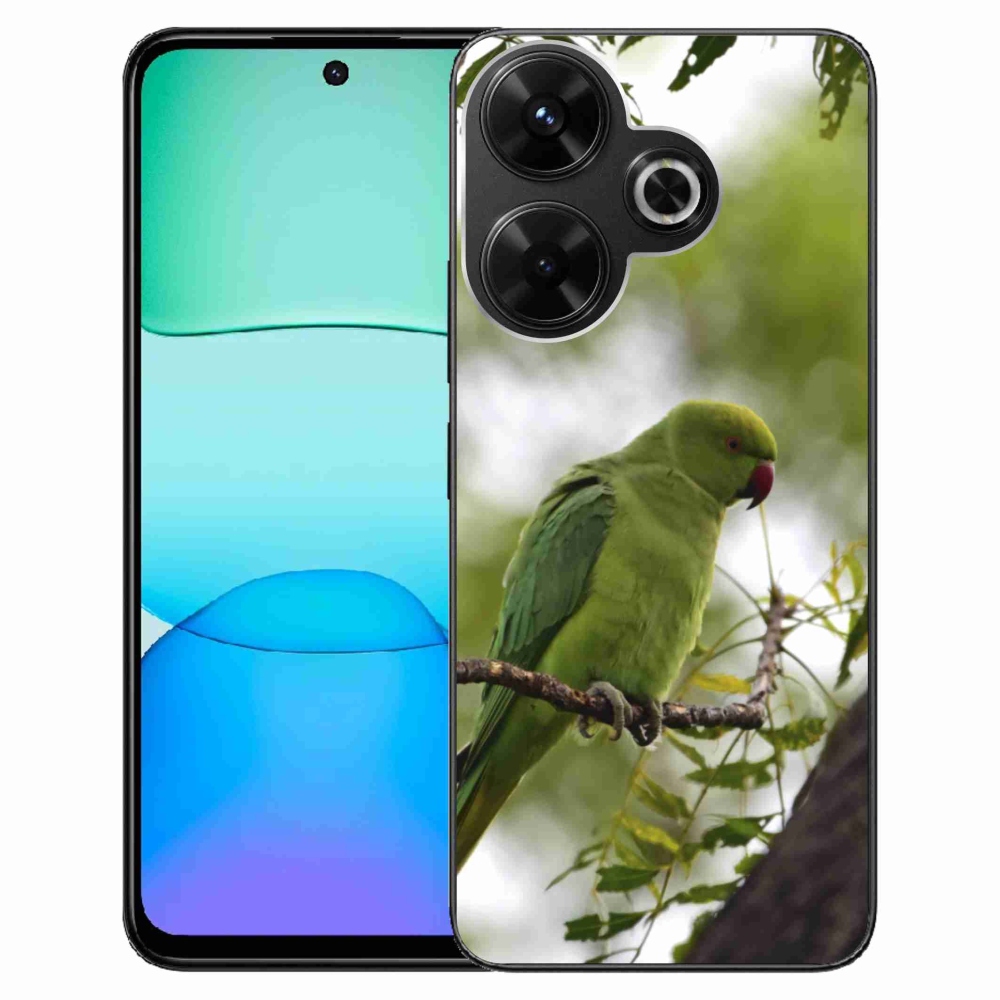 Gelový kryt mmCase na Xiaomi Redmi 13 4G/Poco M6 4G - zelený papoušek