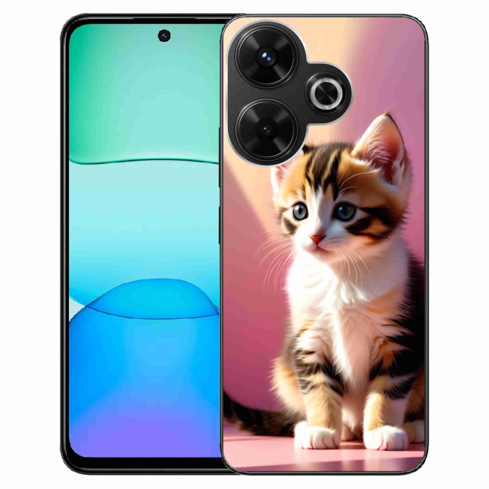 Gelový kryt mmCase na Xiaomi Redmi 13 4G/Poco M6 4G - zvědavé kotě 2