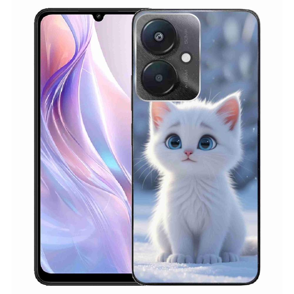 Gelový kryt mmCase na Xiaomi Redmi 13C 5G - bílé kotě 3