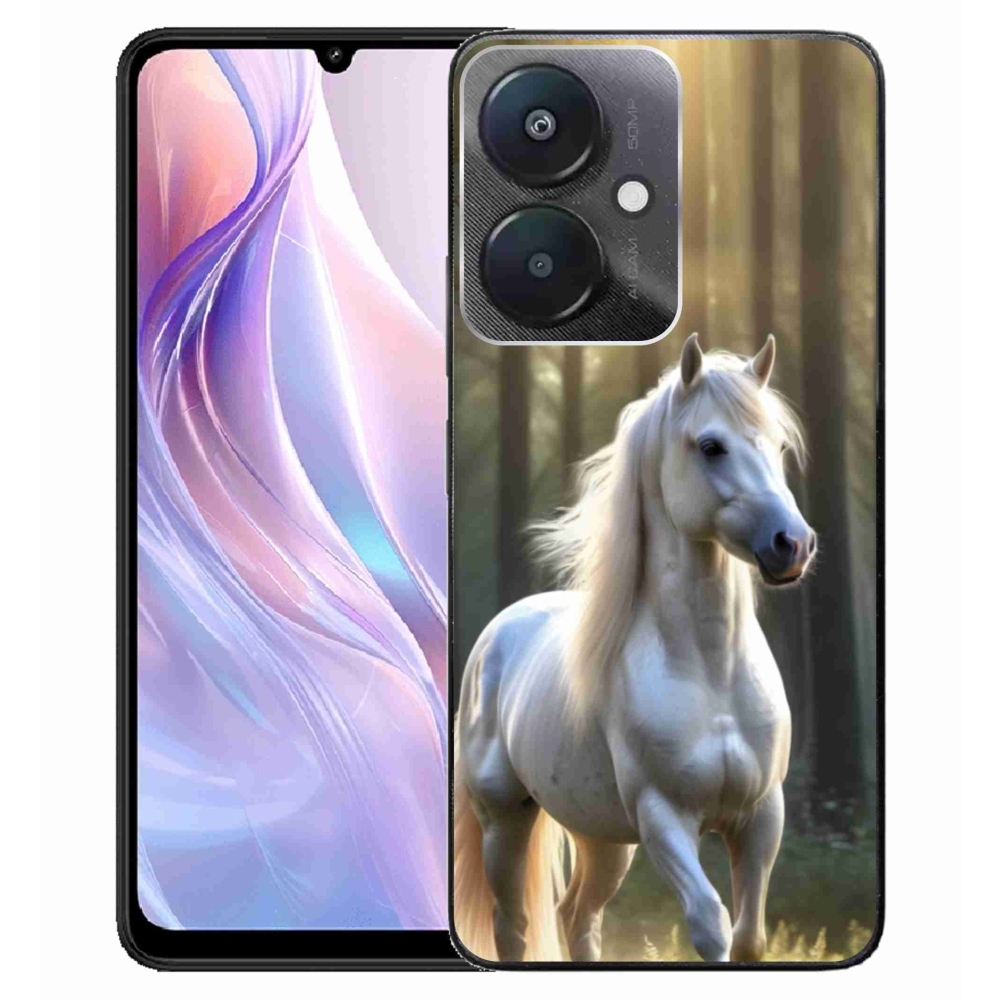 Gelový kryt mmCase na Xiaomi Redmi 13C 5G - bílý kůň 3