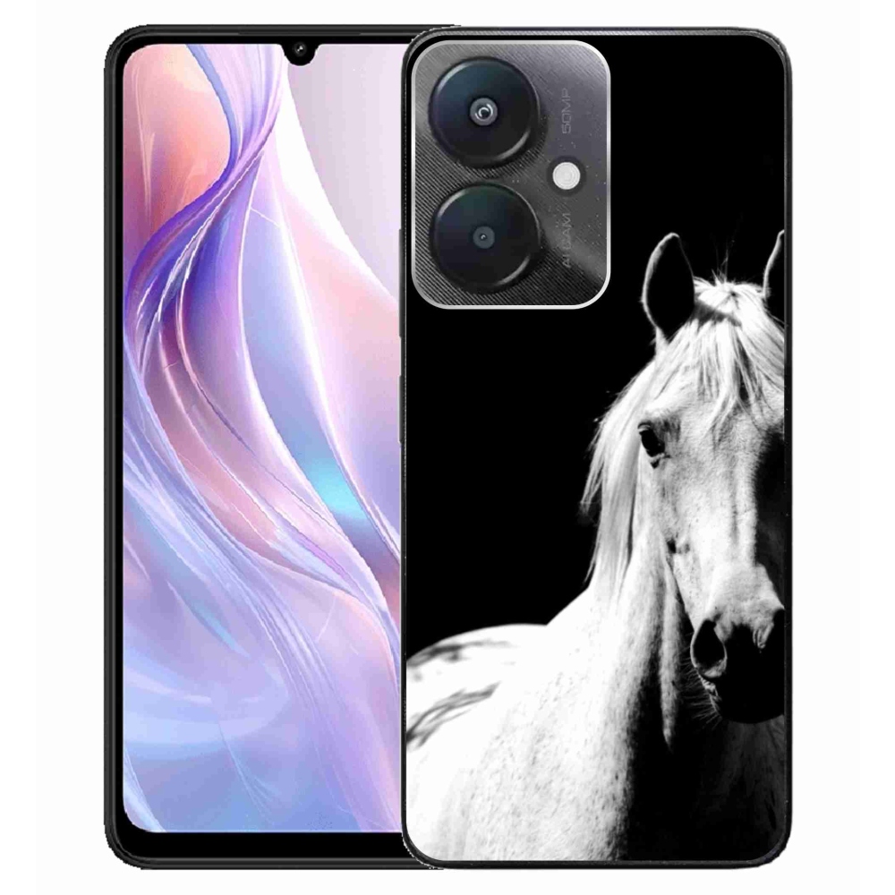 Gelový kryt mmCase na Xiaomi Redmi 13C 5G - bílý kůň 5