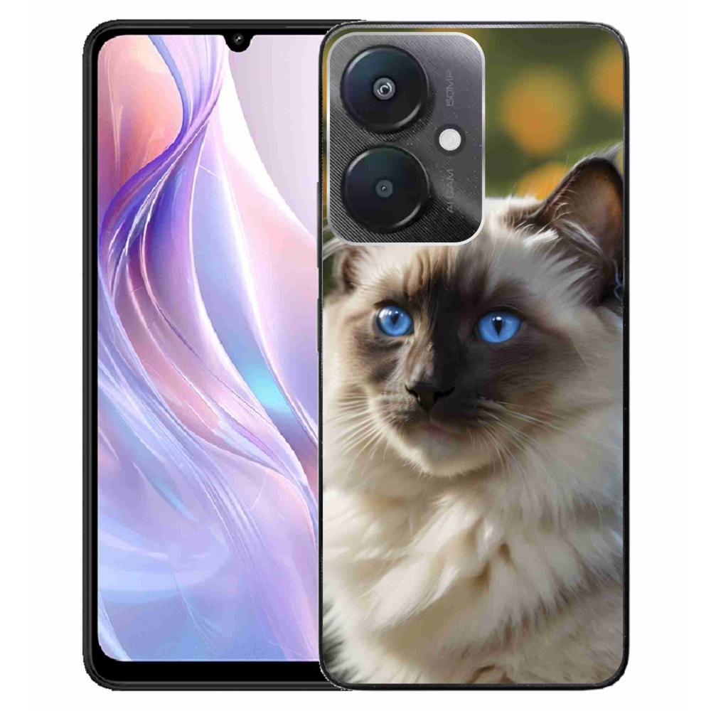 Gelový kryt mmCase na Xiaomi Redmi 13C 5G - bílý ragdoll