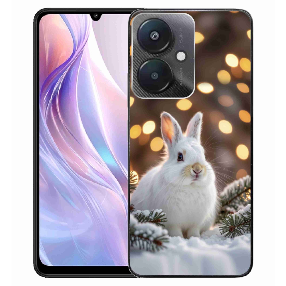 Gelový kryt mmCase na Xiaomi Redmi 13C 5G - bílý zajíc