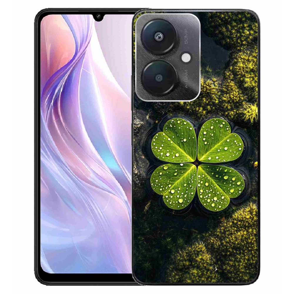 Gelový kryt mmCase na Xiaomi Redmi 13C 5G - čtyřlístek