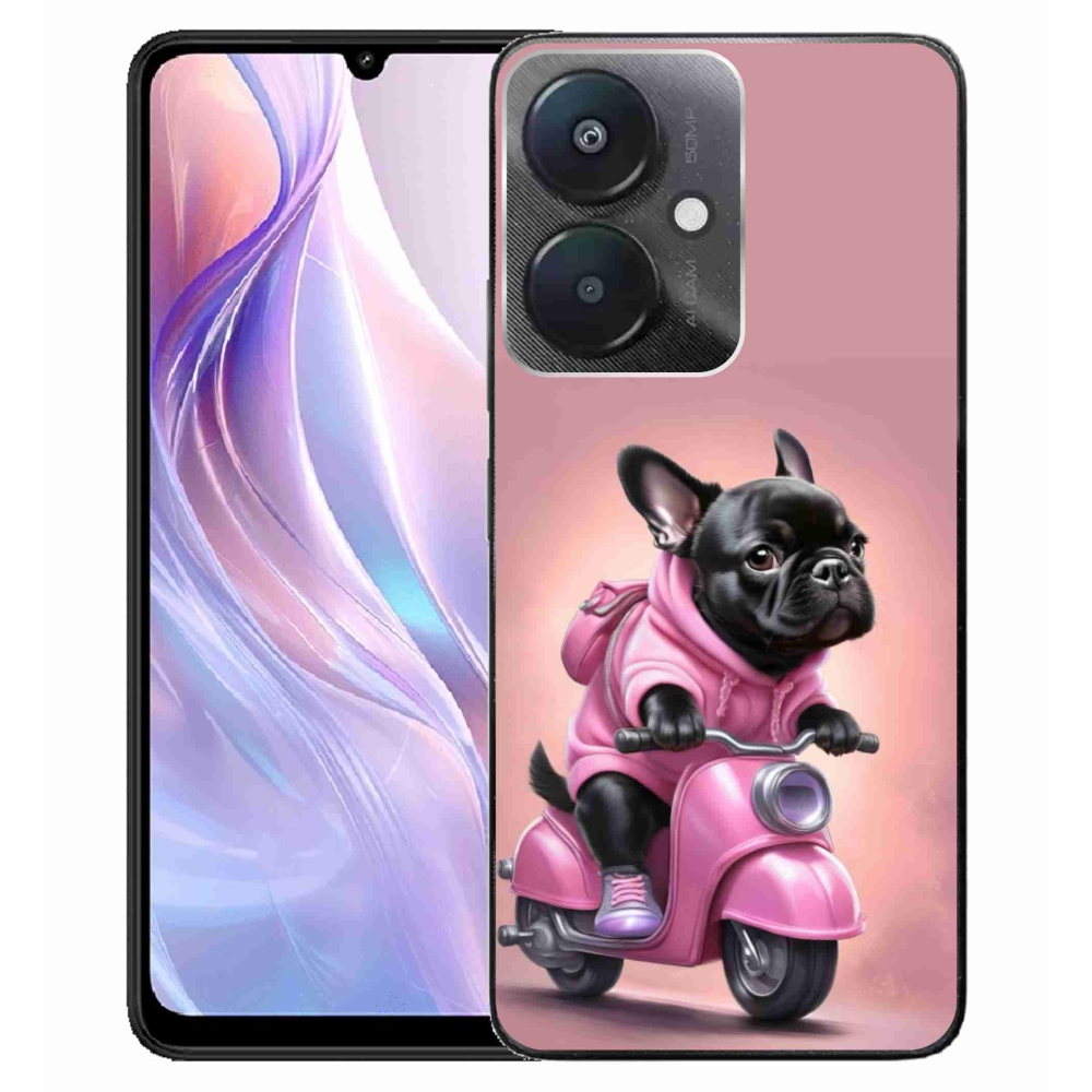 Gelový kryt mmCase na Xiaomi Redmi 13C 5G - francouzský buldoček na skútru