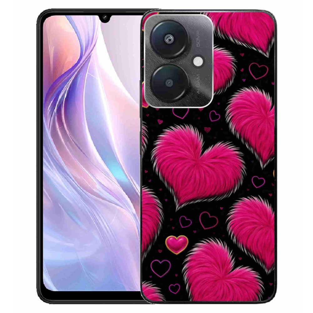 Gelový kryt mmCase na Xiaomi Redmi 13C 5G - hebká srdce