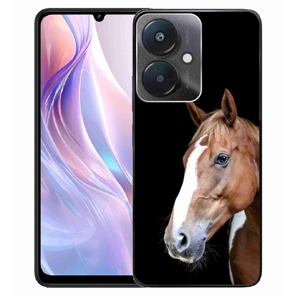 Gelový kryt mmCase na Xiaomi Redmi 13C 5G - hnědý kůň 3