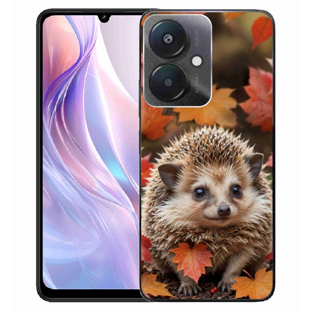 Gelový kryt mmCase na Xiaomi Redmi 13C 5G - ježek v listí