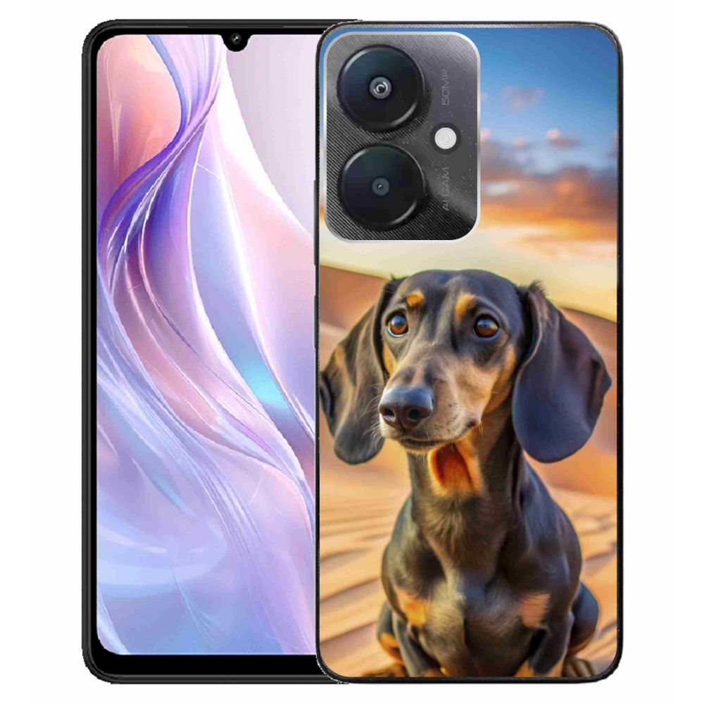 Gelový kryt mmCase na Xiaomi Redmi 13C 5G - jezevčík 3 