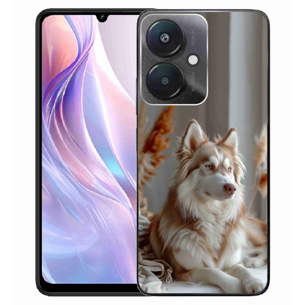 Gelový kryt mmCase na Xiaomi Redmi 13C 5G - klidný sibiřský husky