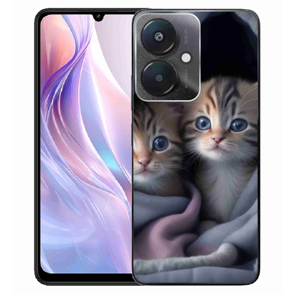 Gelový kryt mmCase na Xiaomi Redmi 13C 5G - kočičí duo 2